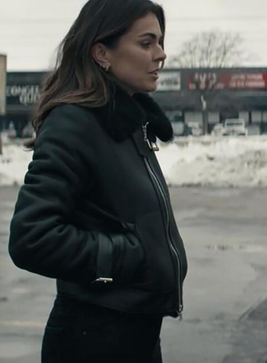 Karla Dixon Reacher S02 Black Shearling Jacket