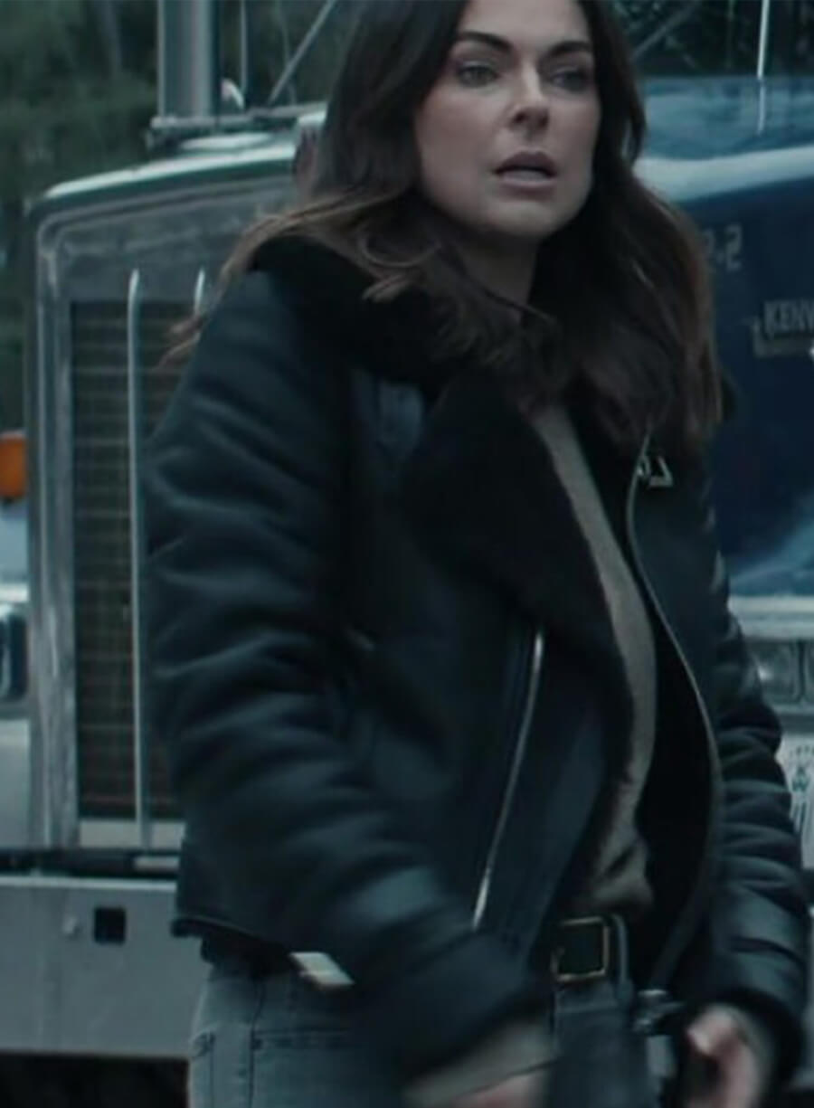 Karla Dixon Reacher S02 Black Shearling Jacket