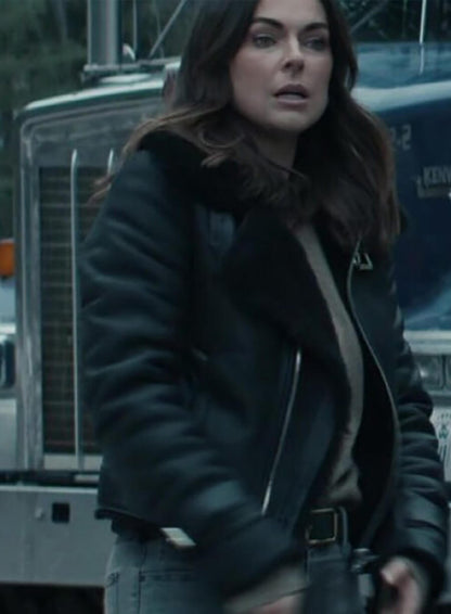 Karla Dixon Reacher S02 Black Shearling Jacket