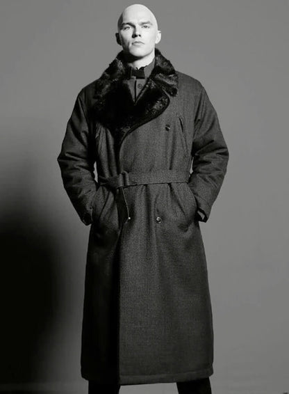 Nicholas Hoult Superman 2025 Black Wool Coat