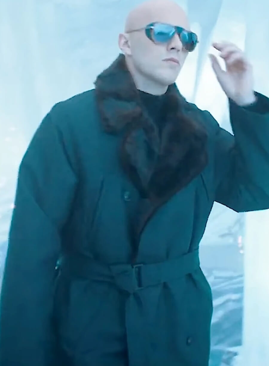 Nicholas Hoult Superman 2025 Black Wool Coat