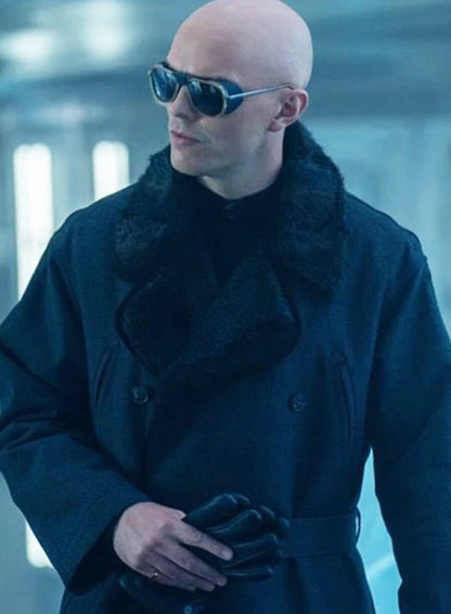 Nicholas Hoult Superman 2025 Black Wool Coat