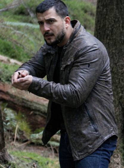 Phoenix Raei The Night Agent S01 Black Leather Jacket