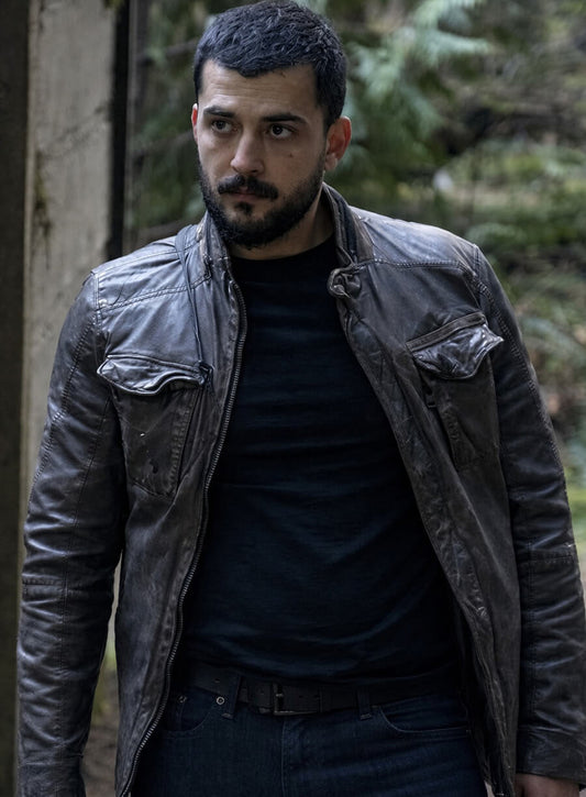 Phoenix Raei The Night Agent S01 Black Leather Jacket
