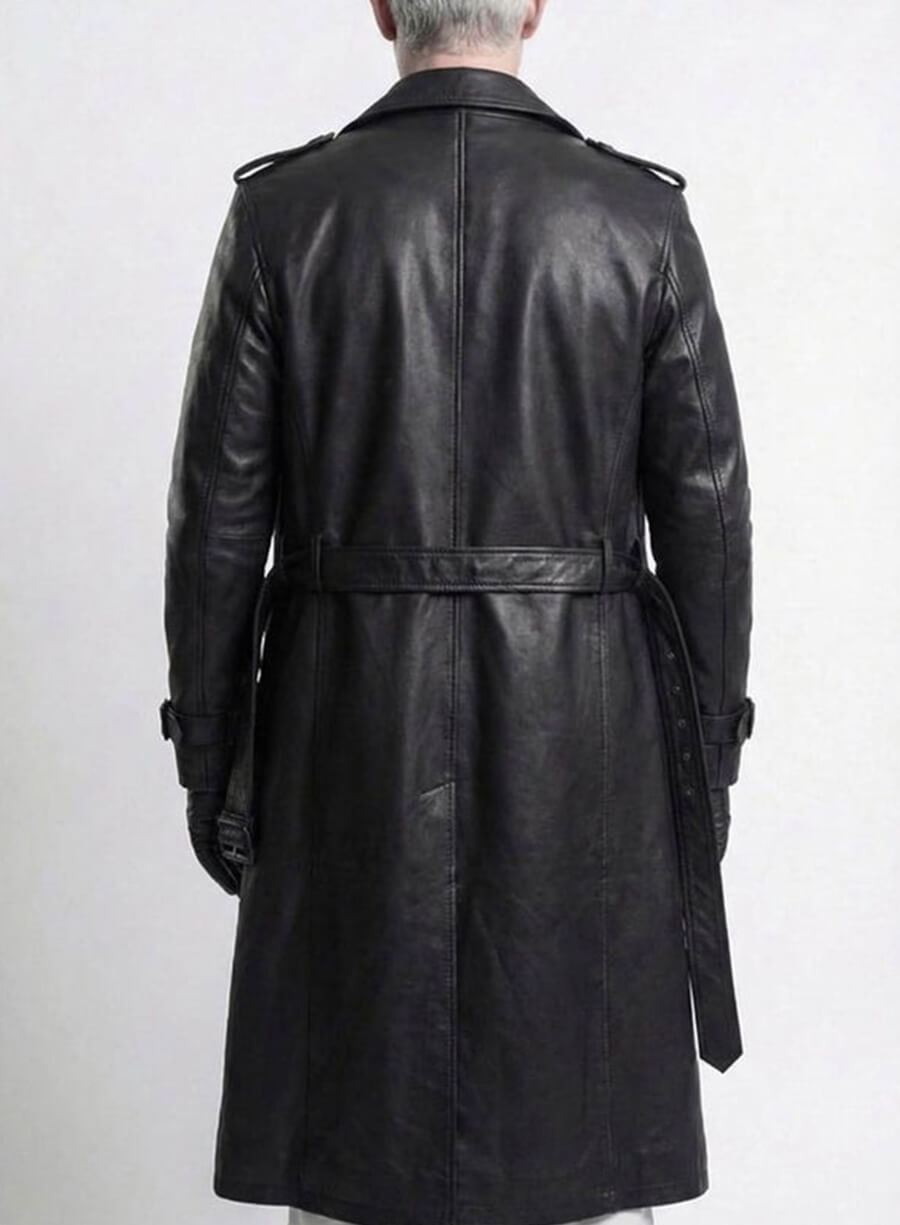 Resident Evil Reqium Zeno Black Leather Coat Outfit