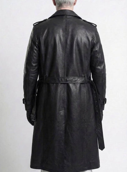 Resident Evil Reqium Zeno Black Leather Coat Outfit