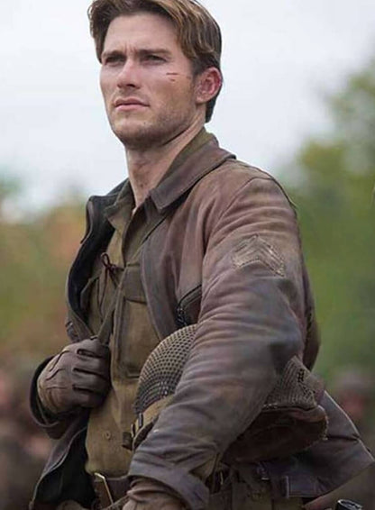 Scott Eastwood Fury Distressed Brown Leather Jacket