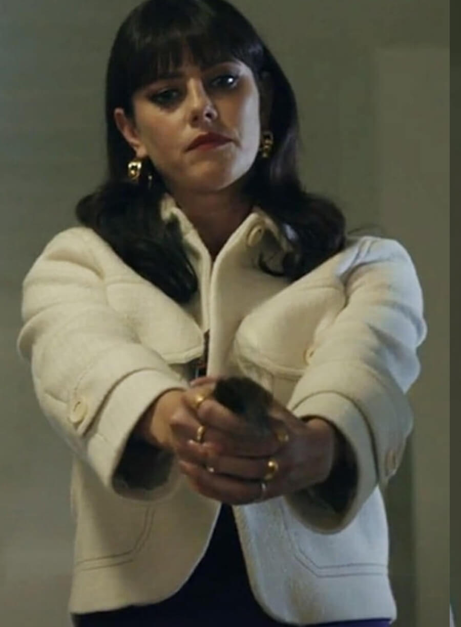 The Gentlemen Susie Glass Kaya Scodelario White Jacket
