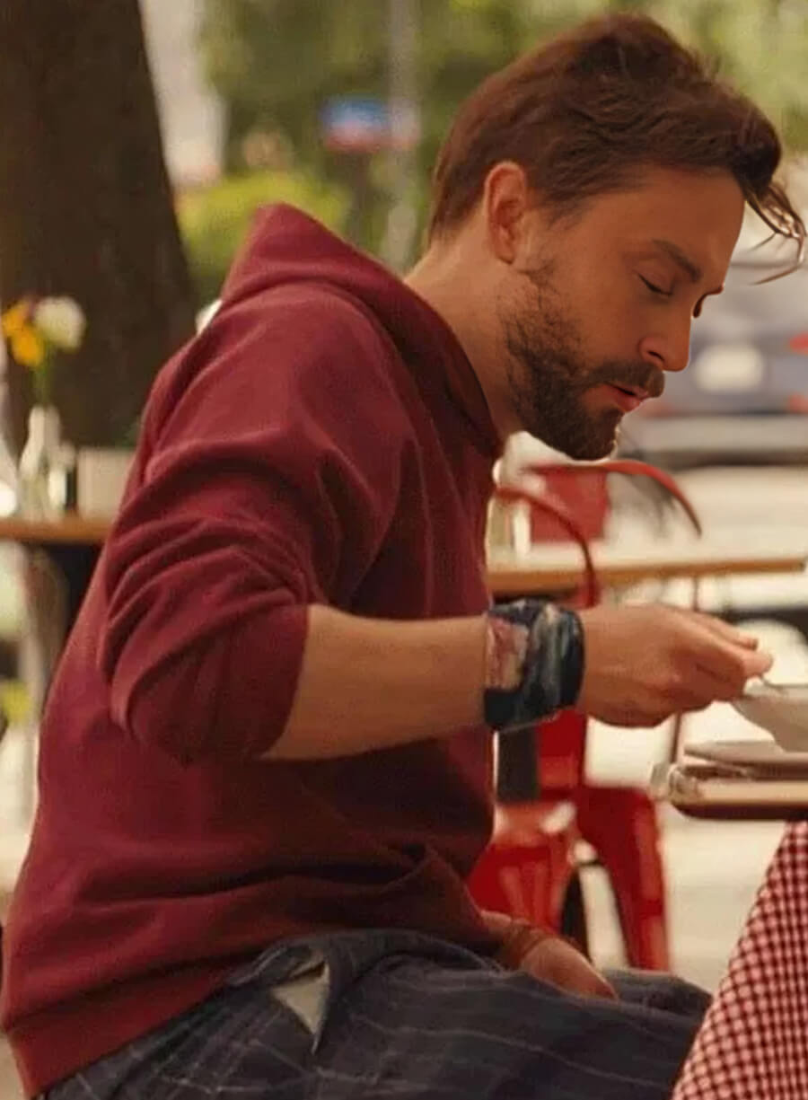 A Real Pain Kieran Culkin Maroon Hoodie