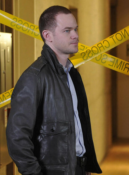 Aaron Ashmore Warehouse 13 Black Leather Jacket