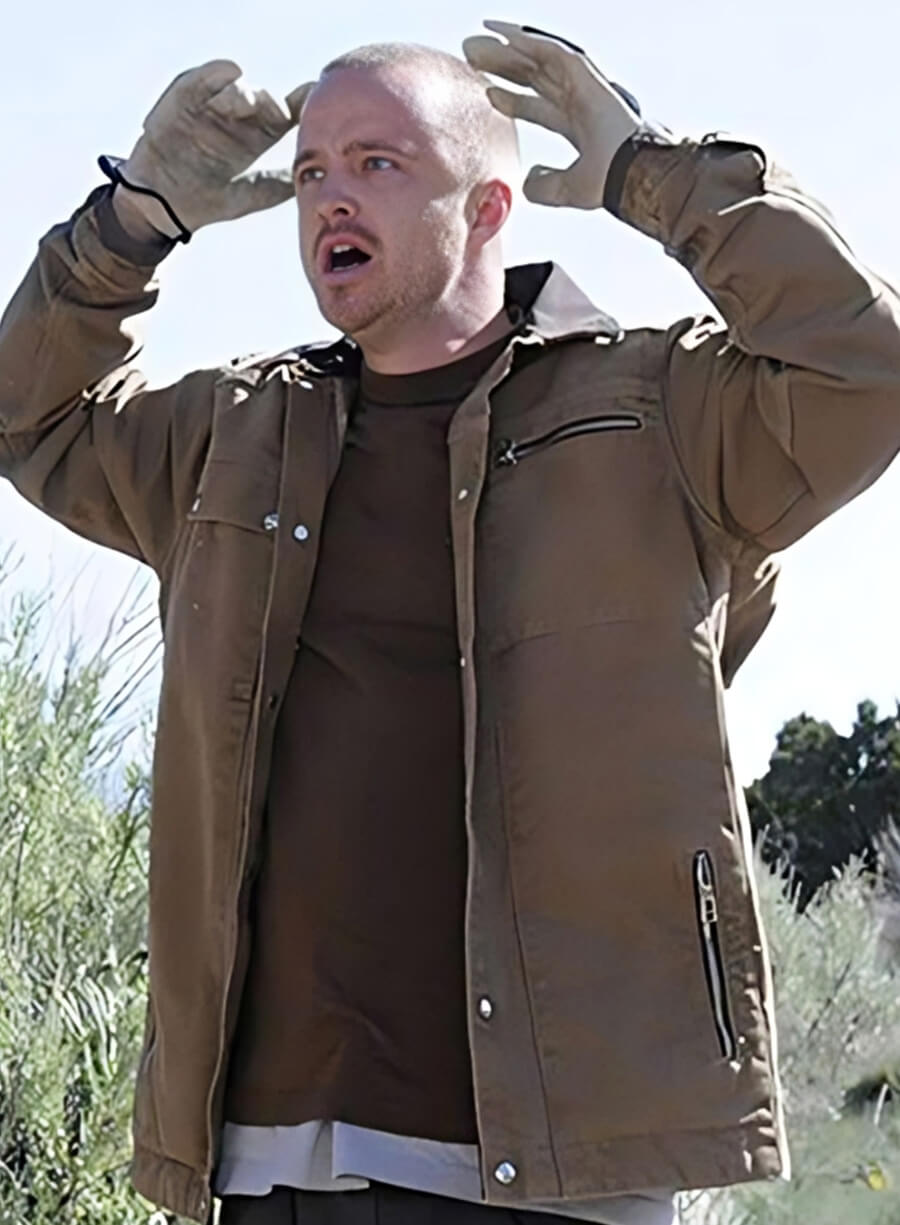 Aaron Paul Breaking Bad Brown Jacket
