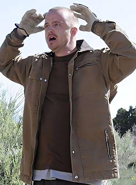 Aaron Paul Breaking Bad Brown Jacket