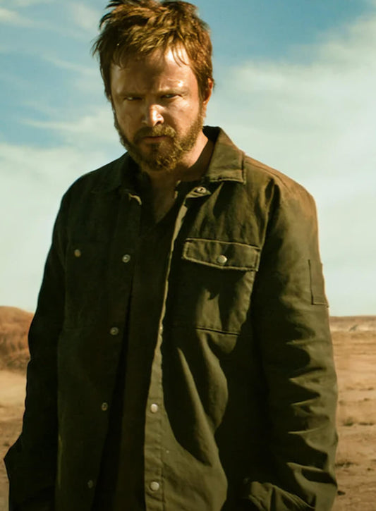 Aaron Paul El Camino A Breaking Bad Green Jacket