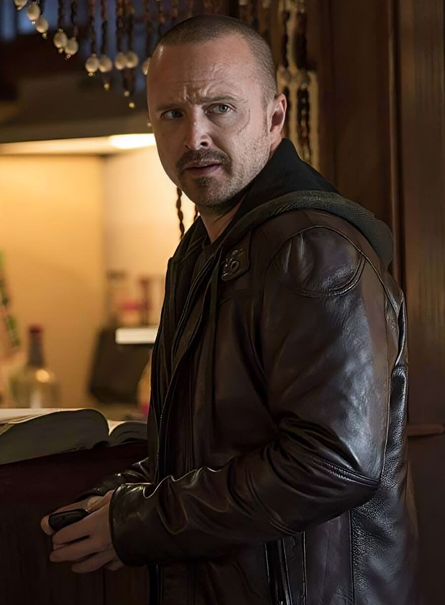 Aaron Paul El Camino A Breaking Bad Movie Leather Jacket