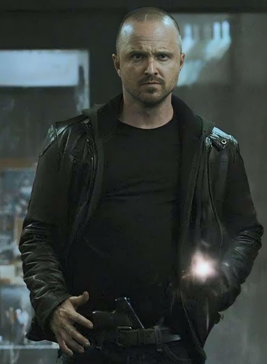 Aaron Paul El Camino A Breaking Bad Movie Leather Jacket