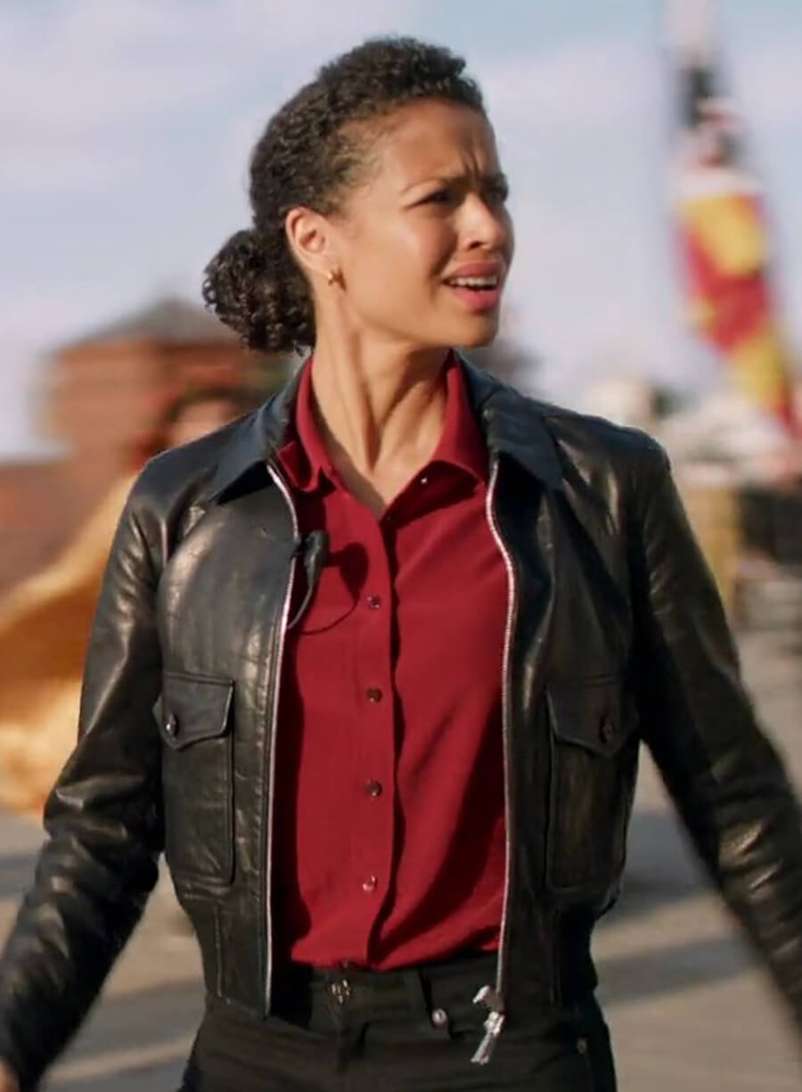 Gugu Mbatha-Raw Leather Jacket