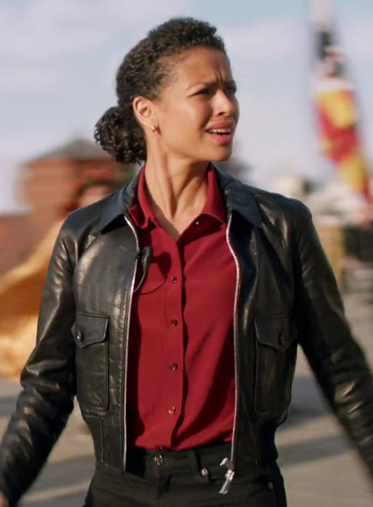 Gugu Mbatha-Raw Leather Jacket