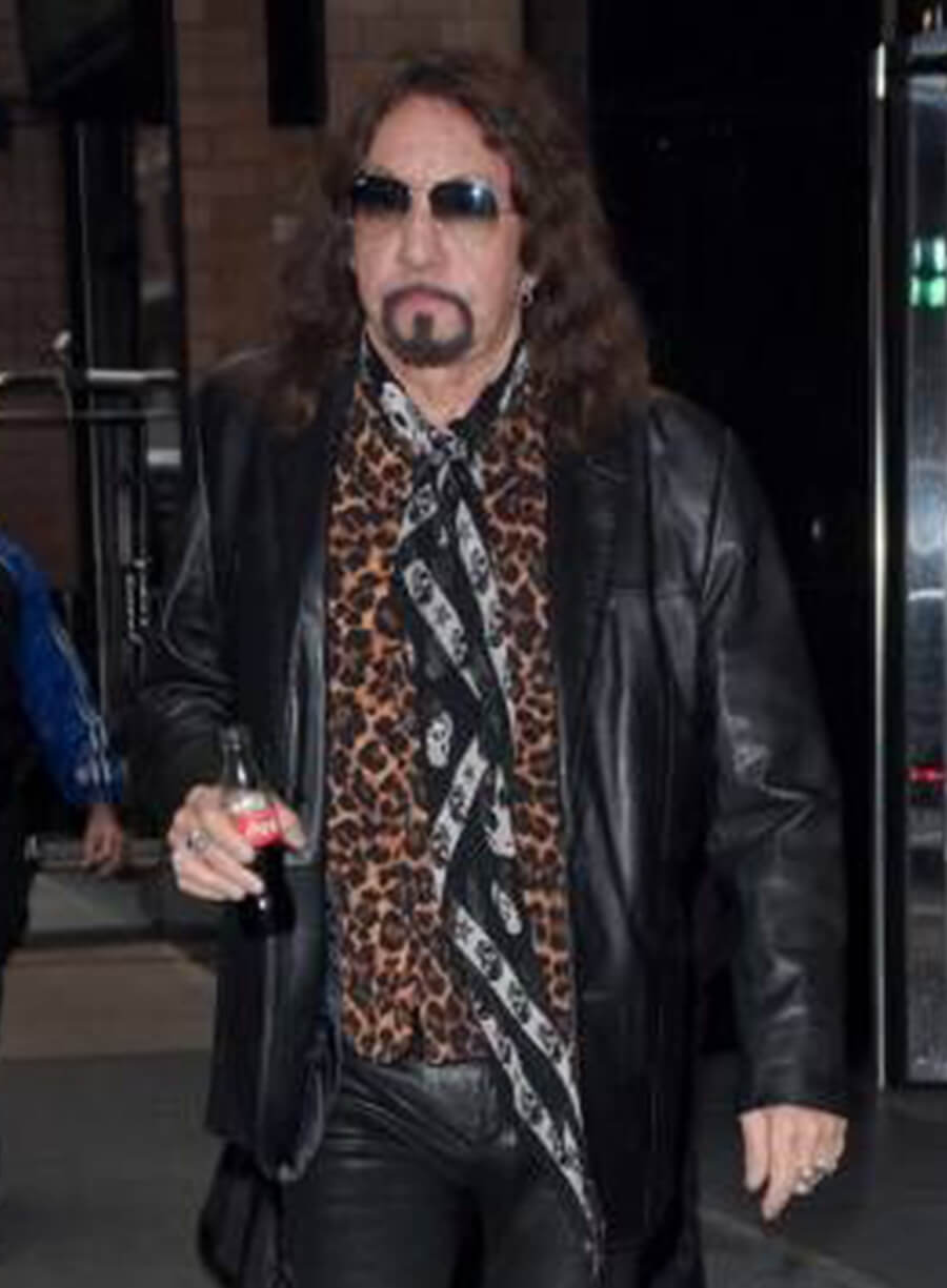 Ace Frehley Black Leather Blazer