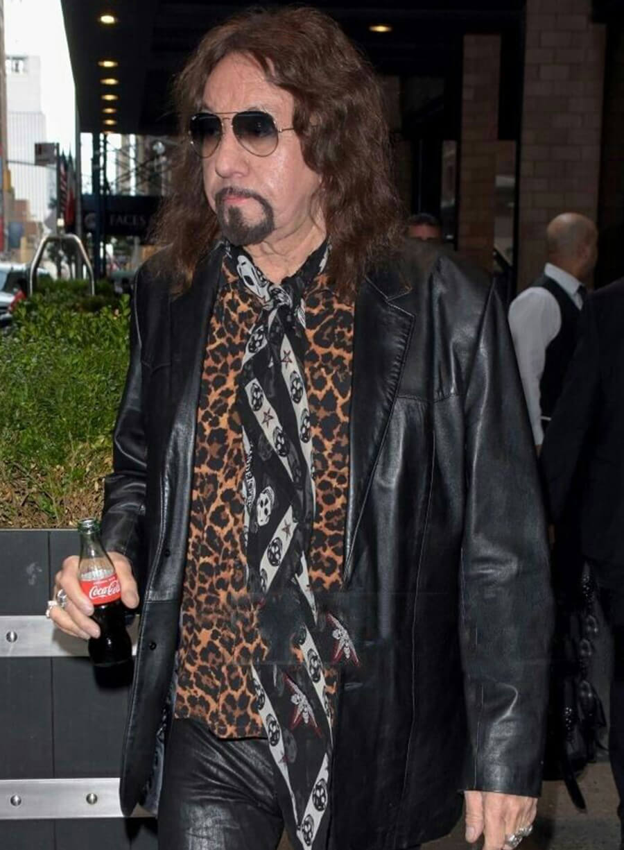Ace Frehley Black Leather Blazer