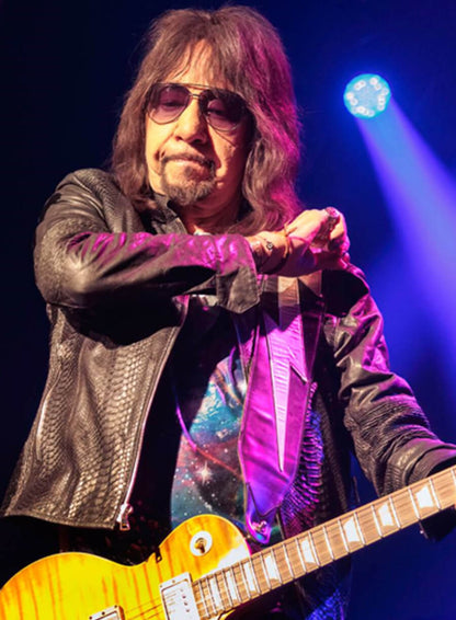 Ace Frehley Kiss Lead Black Leather Jacket