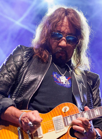 Ace Frehley Kiss Lead Black Leather Jacket