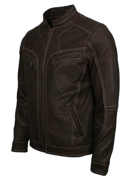 Adonis Men Fashion Dark Brown Jacket
