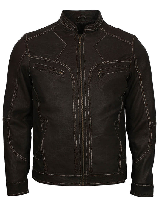 Adonis Men Fashion Dark Brown Jacket