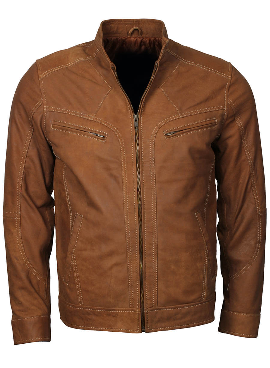 Adonis Men Fashion Tan Jacket