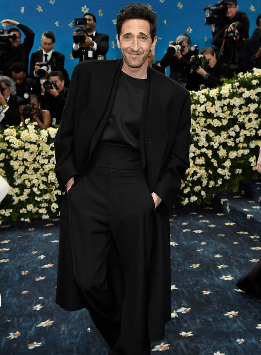 Adrien Brody Met Gala Red Carpet 2025 Black Coat