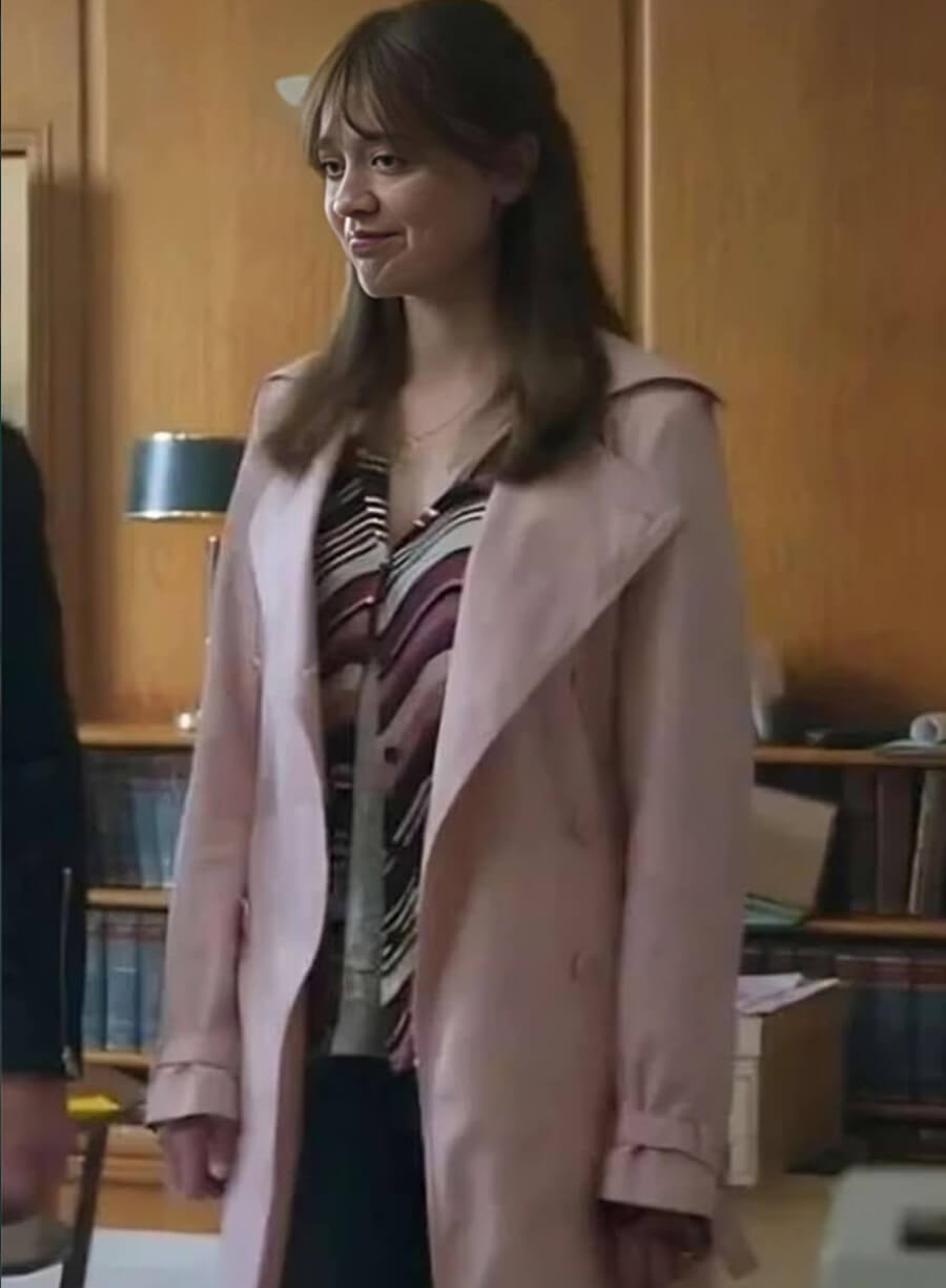 Aimee Lou Wood Toxic Town Pink Coat