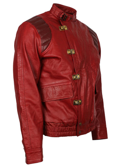 Akira Kaneda Men Red Leather Jacket