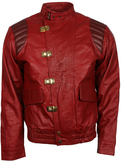 Akira Kaneda Men Red Leather Jacket