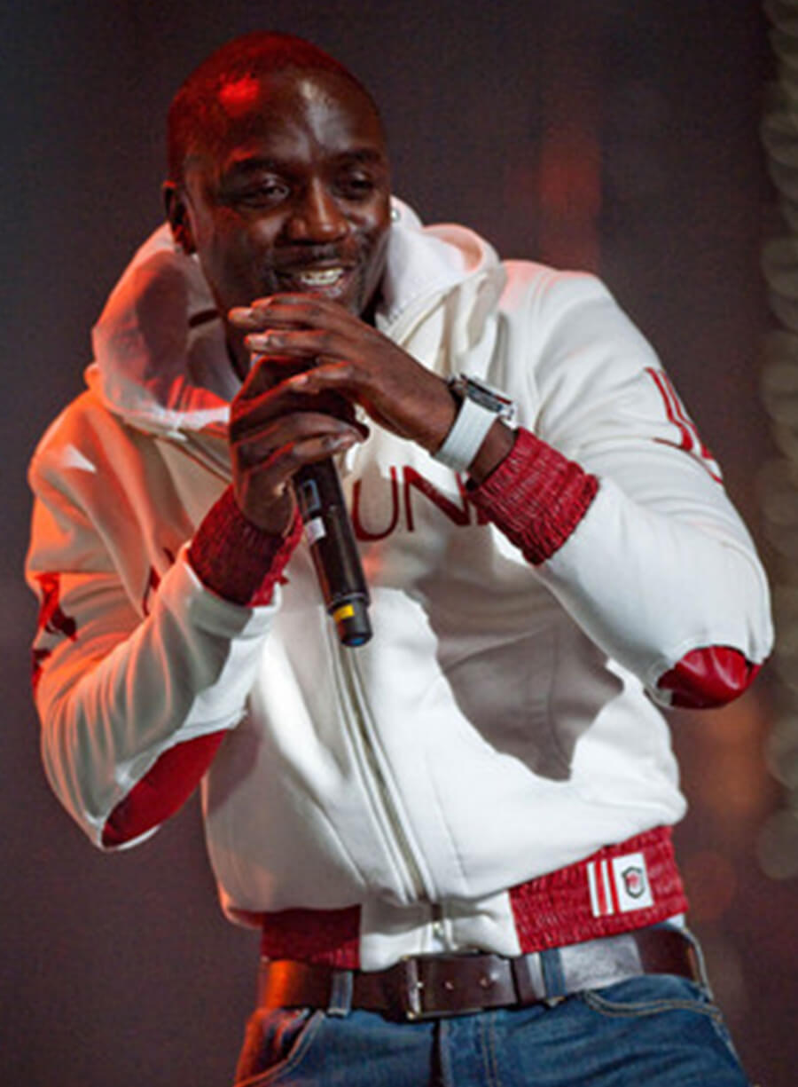 Akon White Hooded Jacket