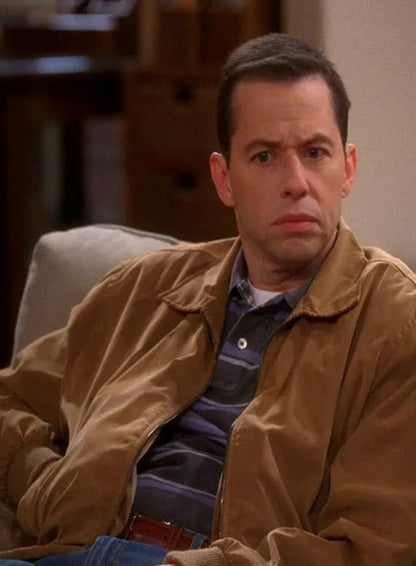 Alan Harper Two and a Half Men Brown Jacket