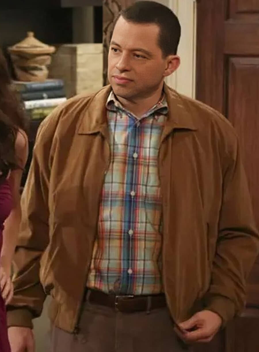 Alan Harper Two and a Half Men Brown Jacket