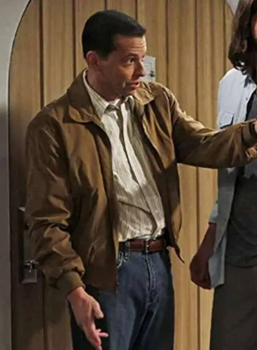Alan Harper Two and a Half Men Brown Jacket