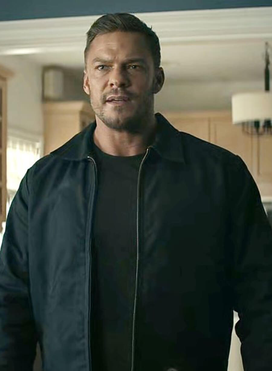 Alan Ritchson Reacher Black Cotton Jacket