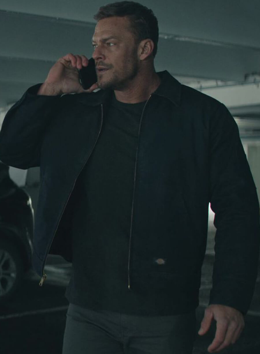 Alan Ritchson Reacher Black Cotton Jacket