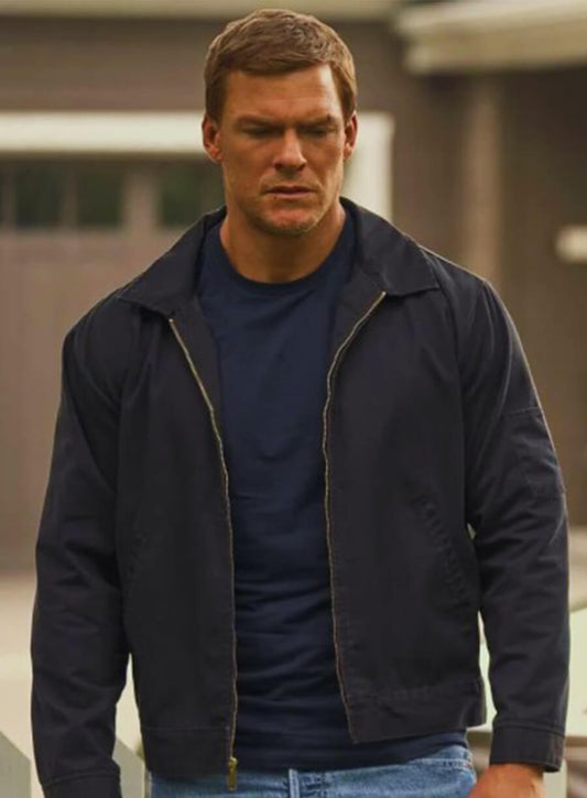 Alan Ritchson Reacher S01 Black Cotton Jacket