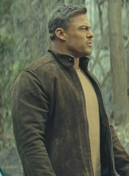 Alan Ritchson Reacher S03 Suede Leather Jacket