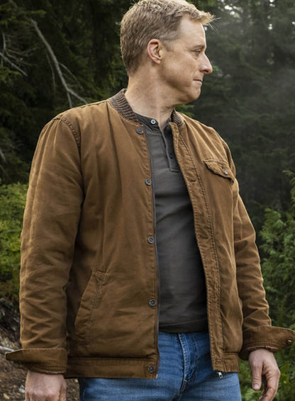 Alan Tudyk Resident Alien Brown Cotton Jacket