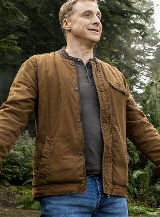 Alan Tudyk Resident Alien Brown Cotton Jacket