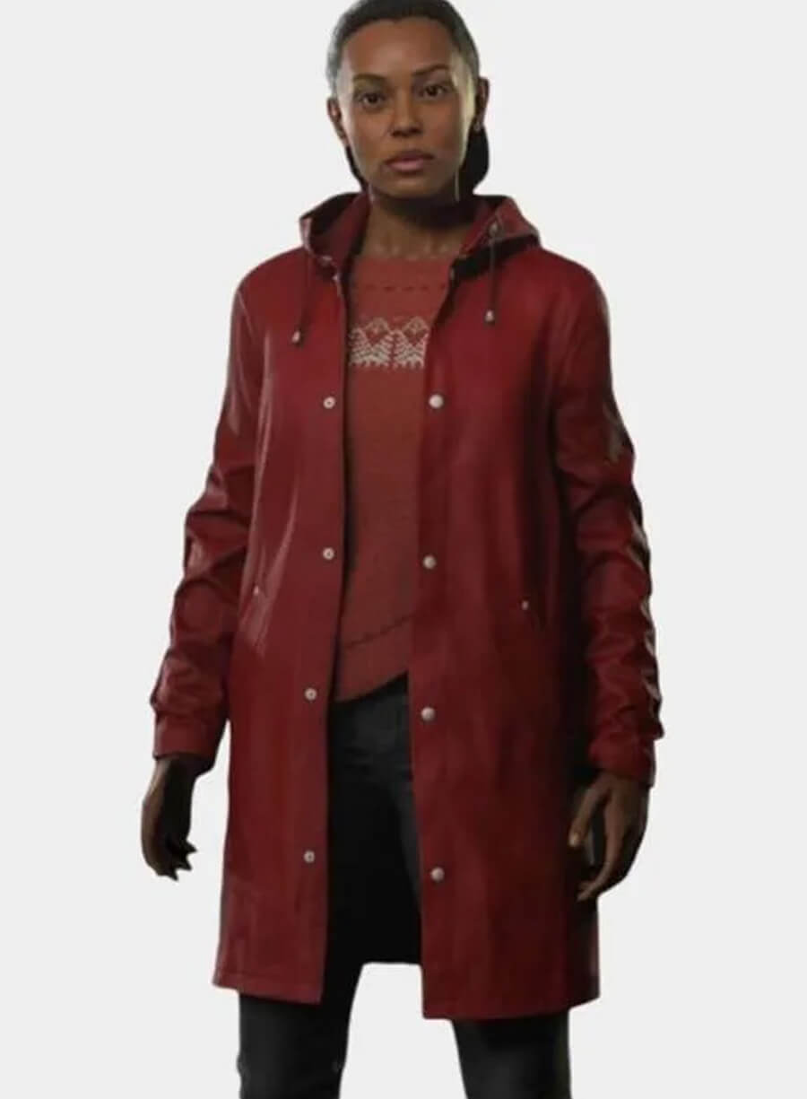 Alan Wake 2 Saga Anderson Red Leather Coat