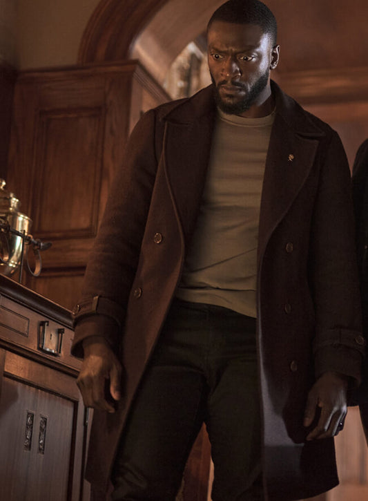 Aldis Hodge Cross S01 Brown Coat