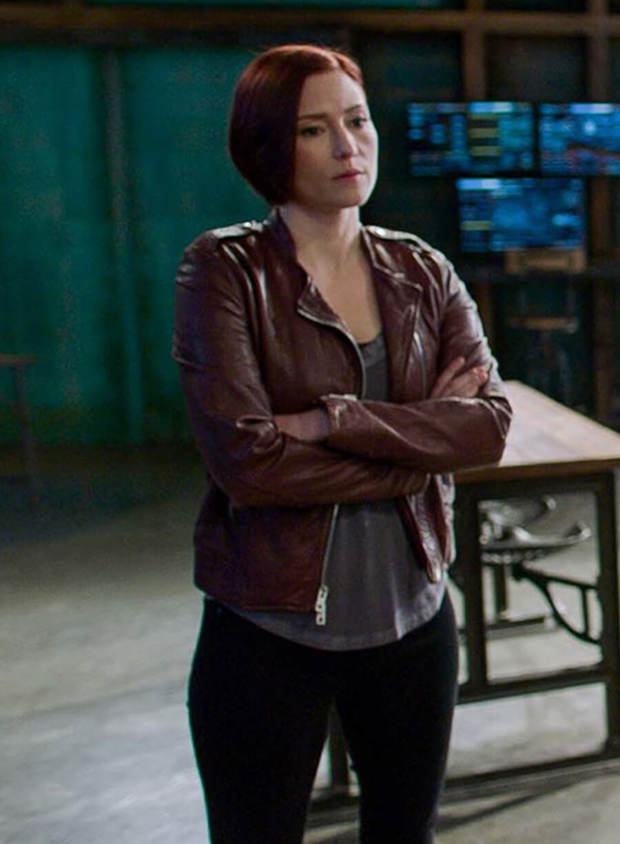 Alex Danvers Supergirl Maroon Leather Jacket