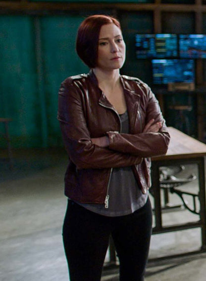 Alex Danvers Supergirl Maroon Leather Jacket