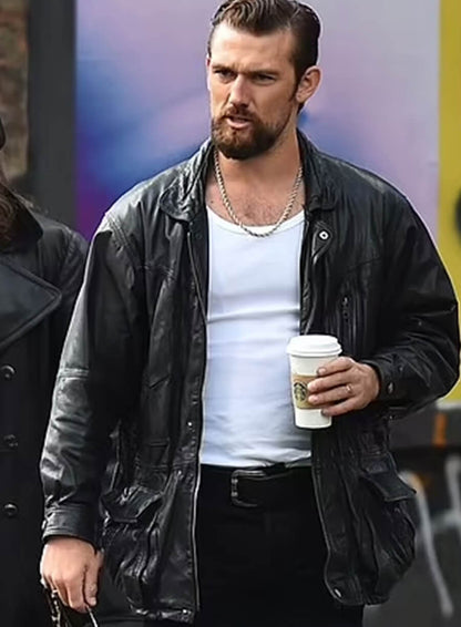 Alex Pettyfer 5lbs of Pressure Black Leather Jacket