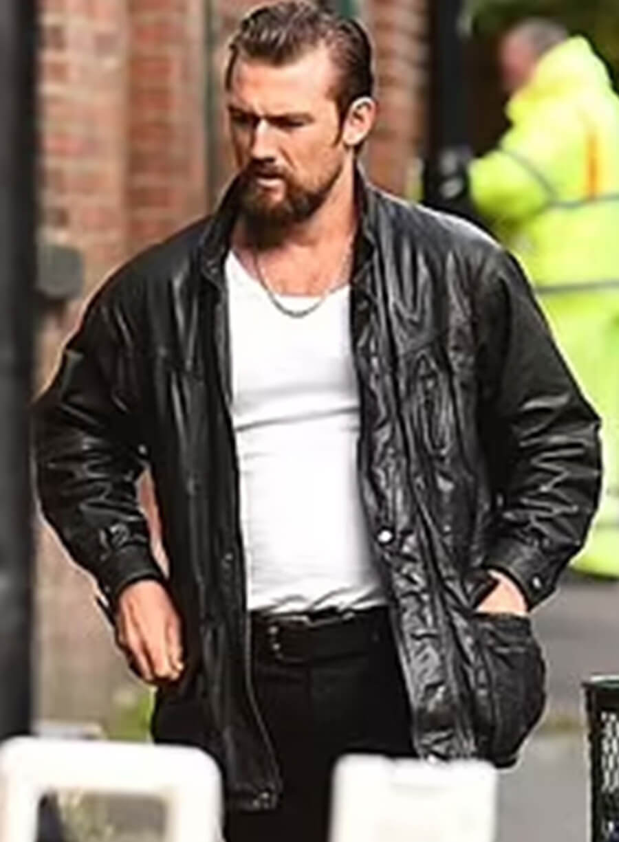 Alex Pettyfer 5lbs of Pressure Black Leather Jacket