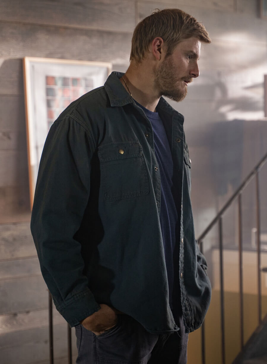 Alexander Ludwig Earth Abides Blue jacket