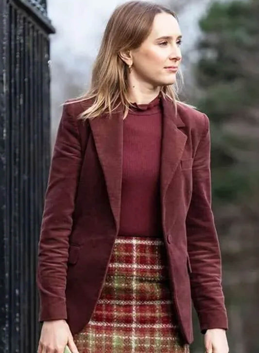 Alison Brooks Code of Silence Maroon Blazer